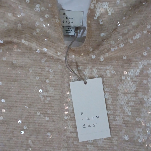 A NEW DAY Women's Nude Sequin Sleeveless Dress NWT - Picture 6 of 6